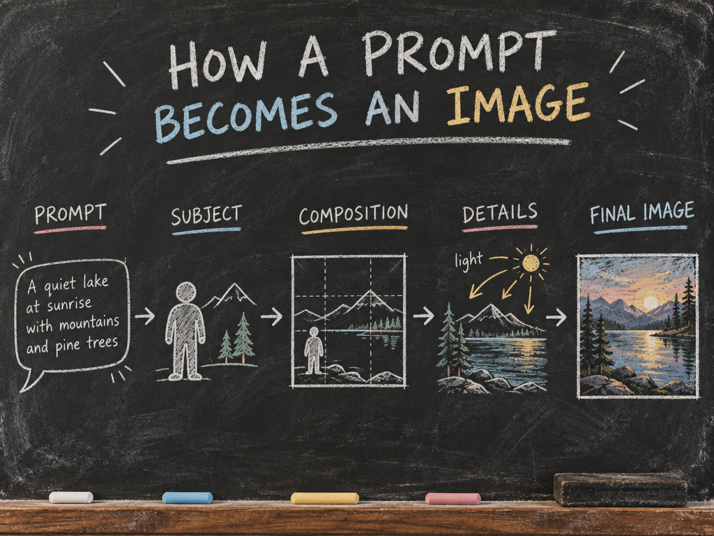 How a Prompt Becomes an Image