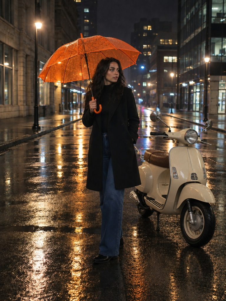 Multi-Reference Rainy Street Composite