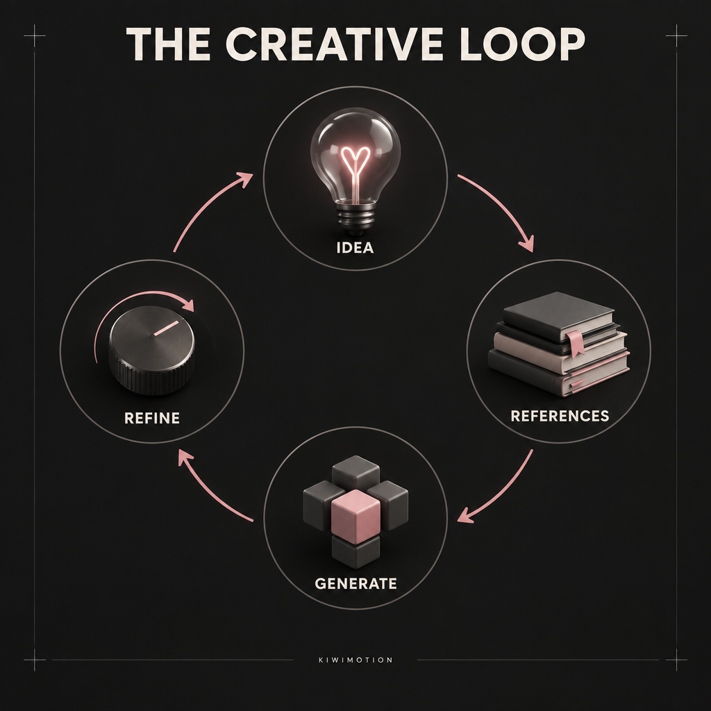The Creative Loop Infographic — Sunburst