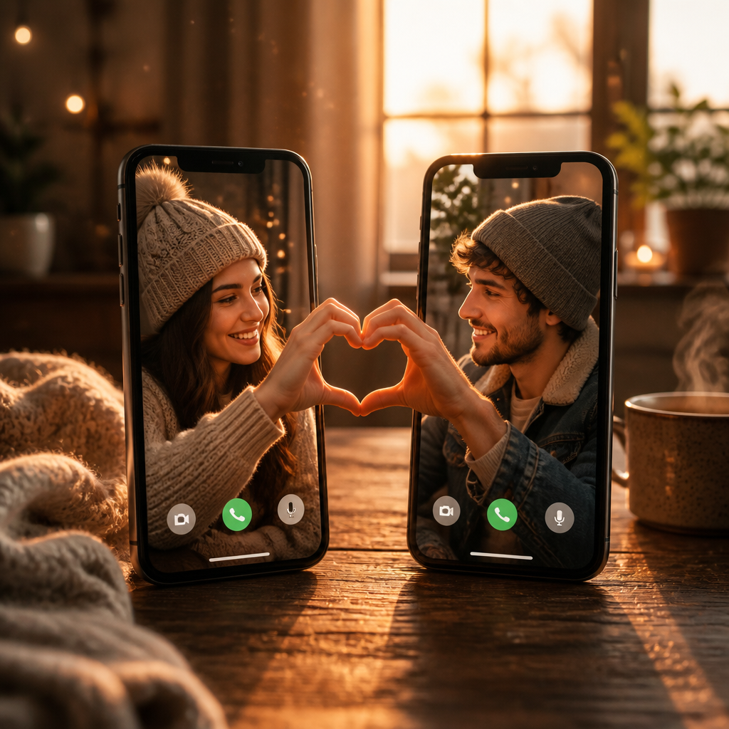 Romantic Dual-Screen Video Call