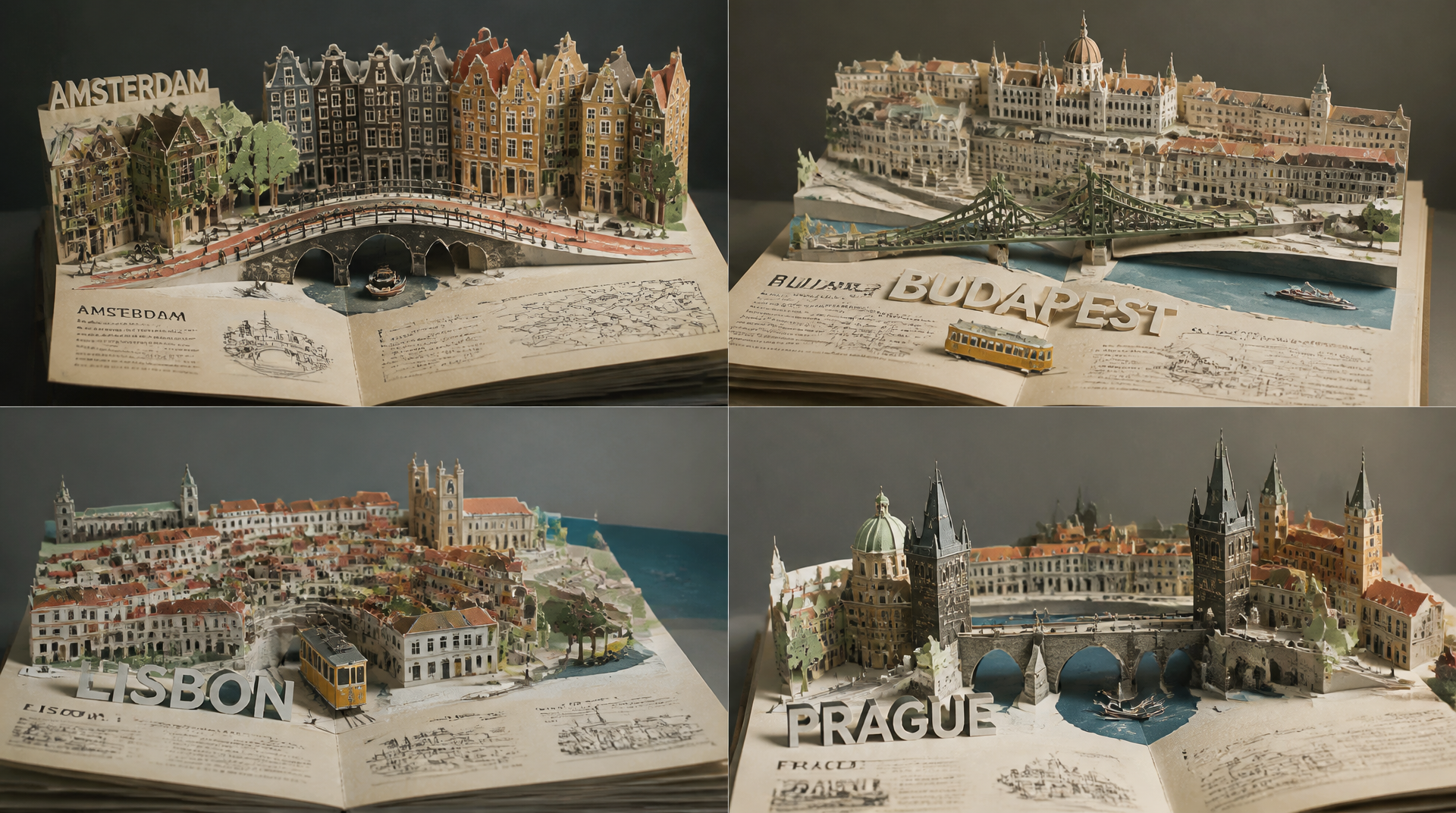 European City Pop-Up Dioramas