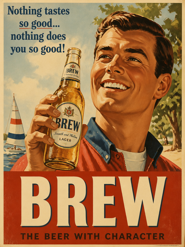 1960s Americana Beverage Advertisement