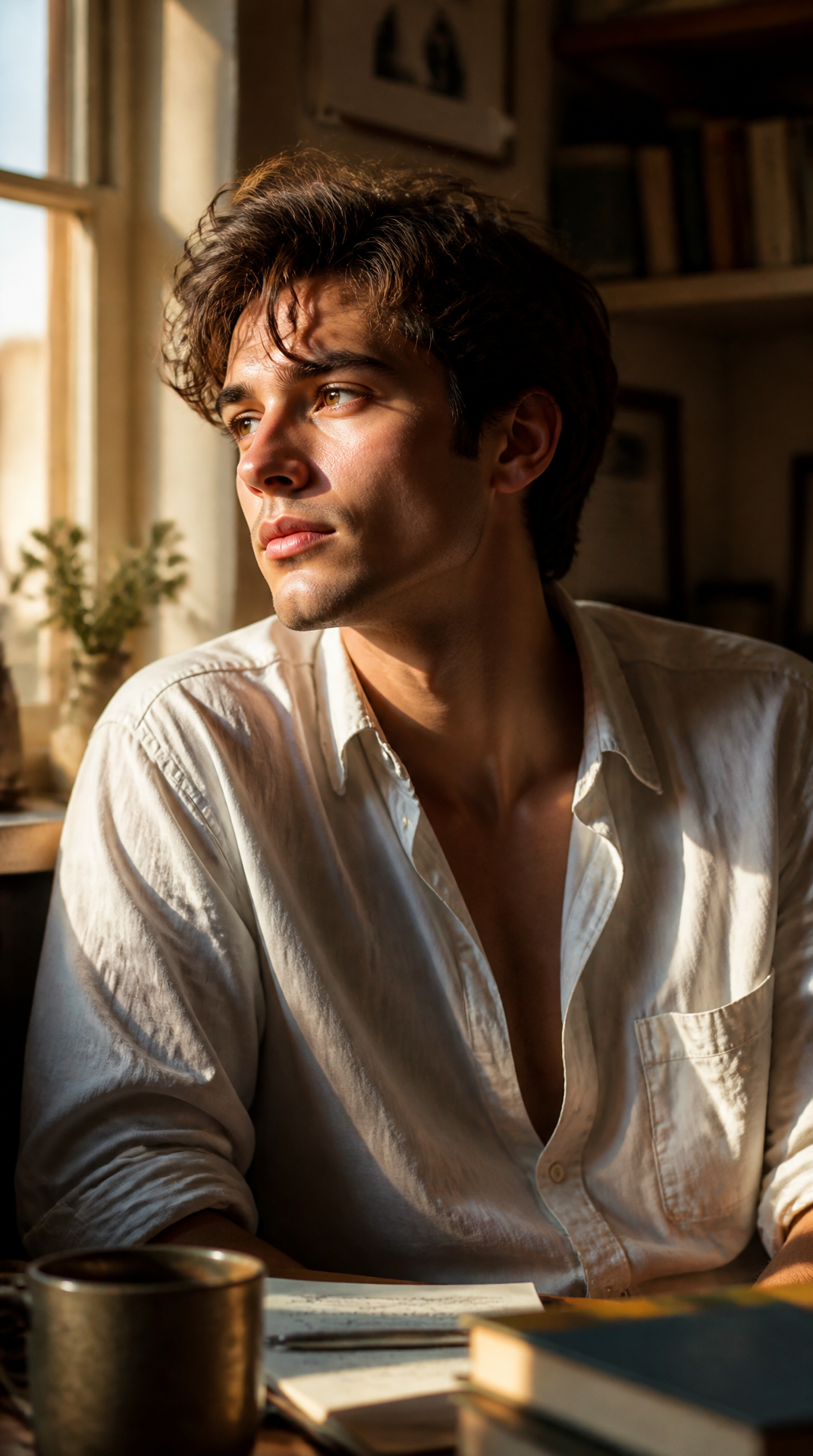 Sunlit Study Window Portrait