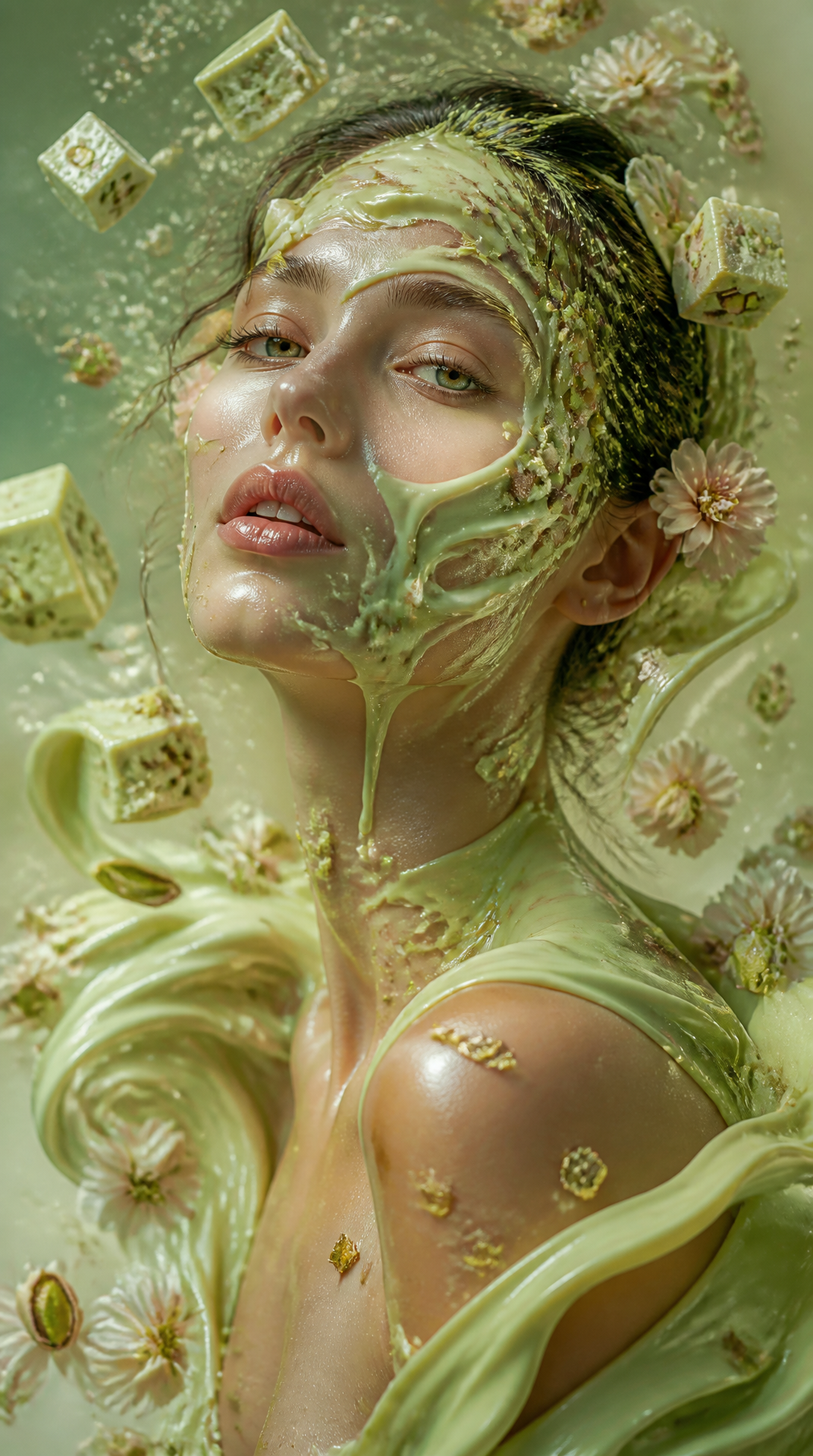 Pistachio Cream Beauty Portrait
