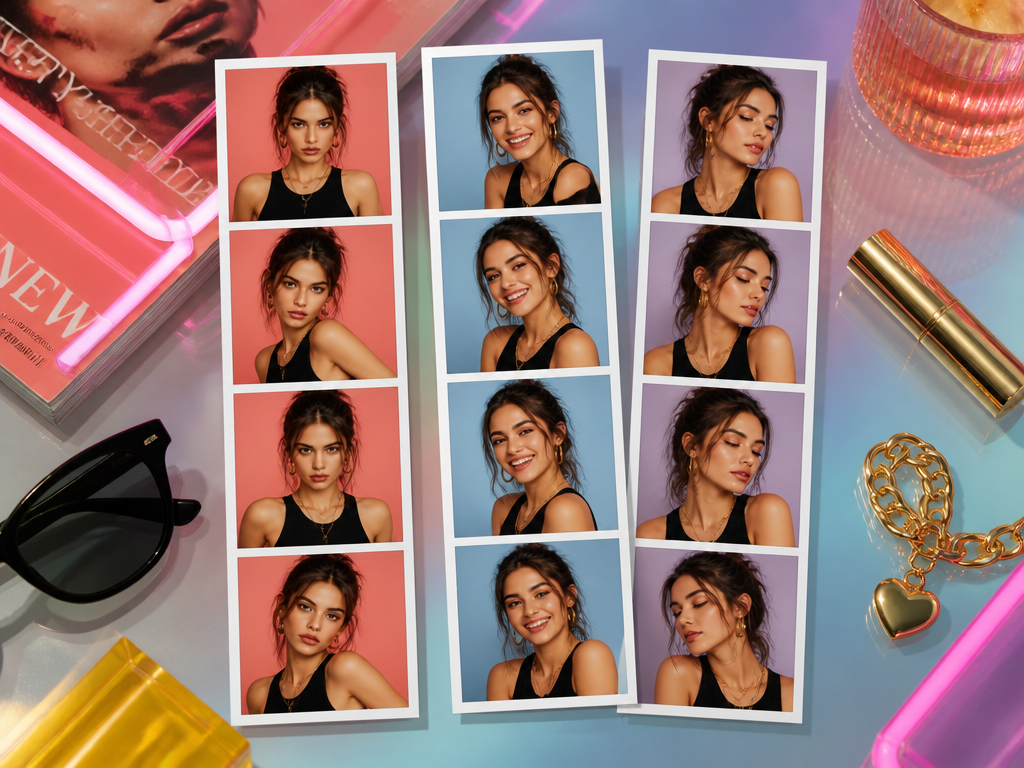 Fashion Photobooth Flat Lay