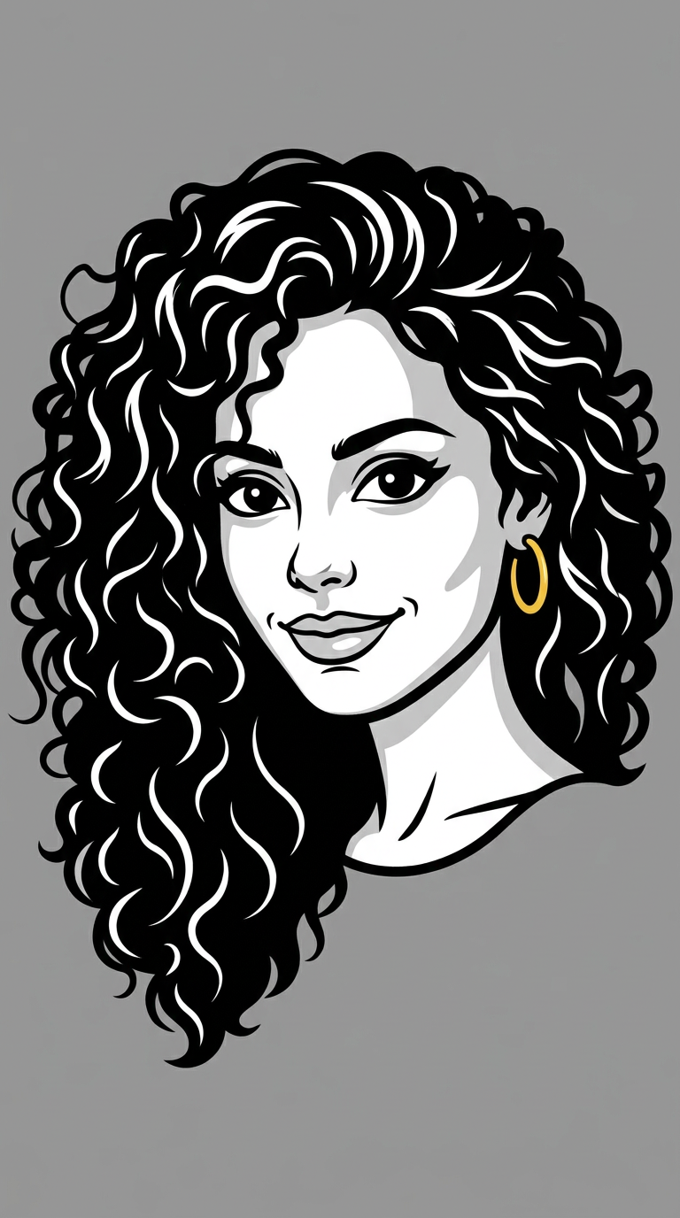 High-Contrast Vector Mascot