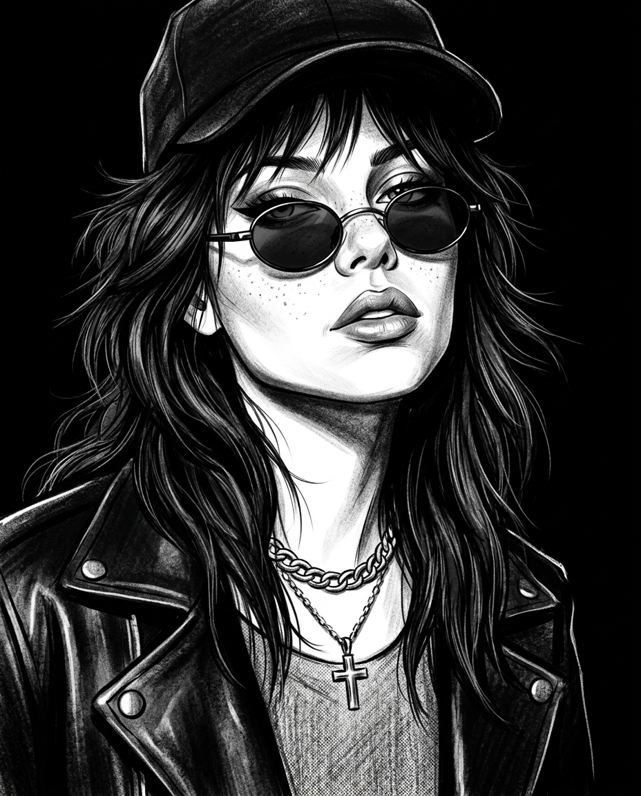 Monochrome Illustrated Portrait