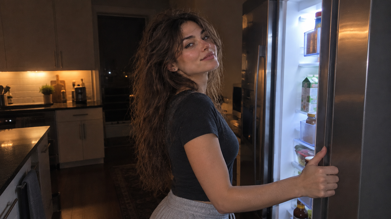 Late-Night Refrigerator Candid