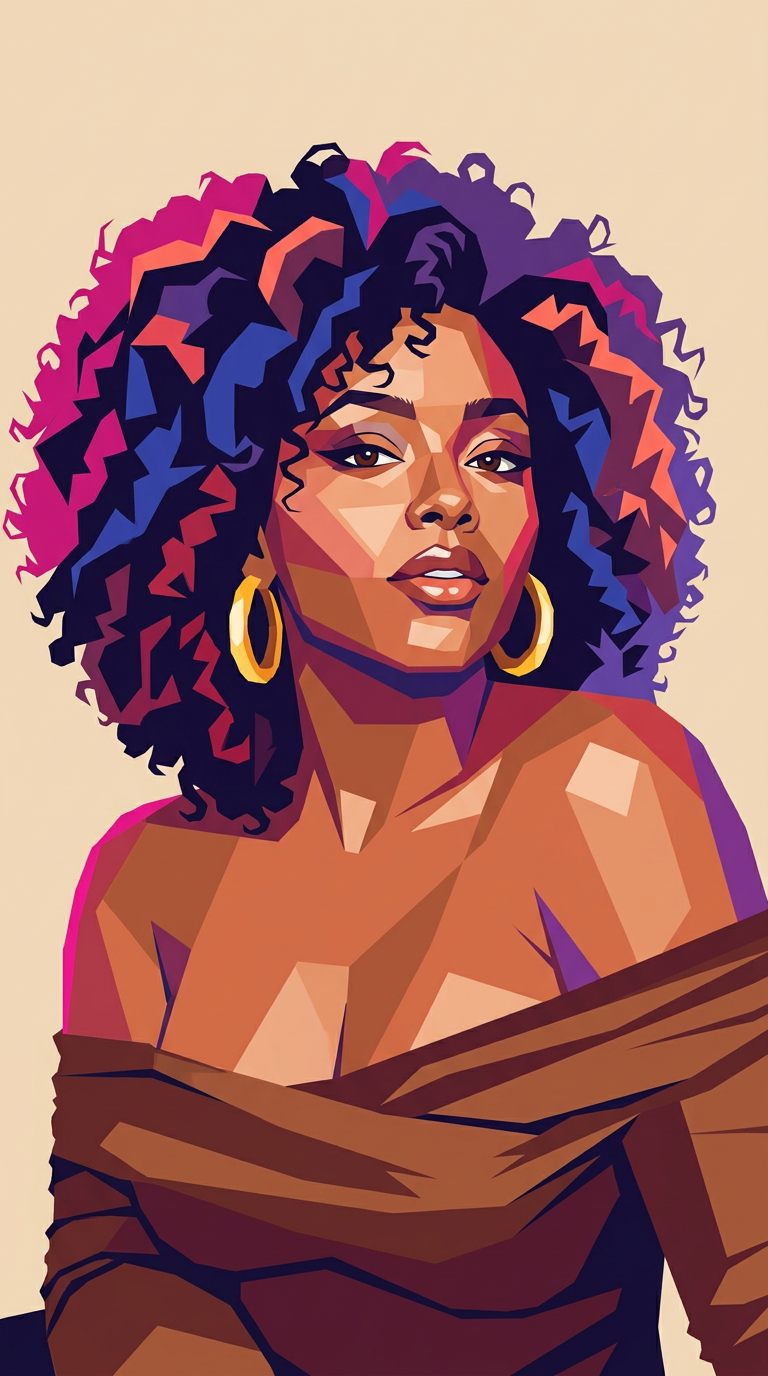 Geometric Pop-Art Portrait