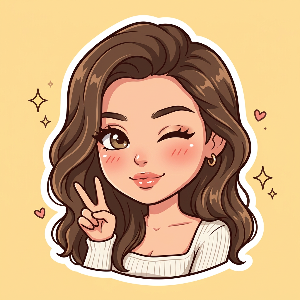 Kawaii Reaction Sticker Portrait