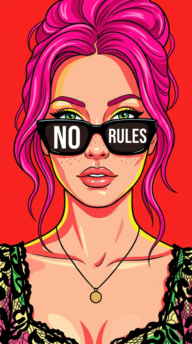 Edgy Pop-Art Vector Portrait
